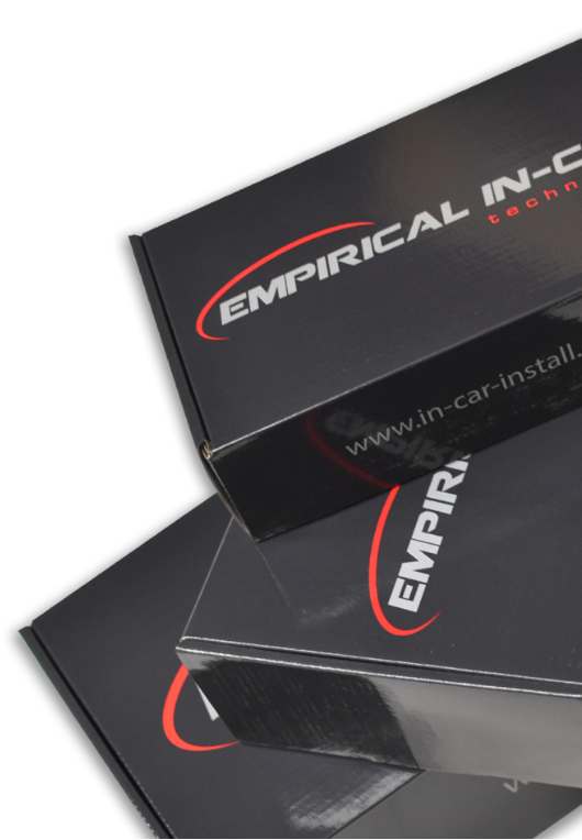 Empirical car install box packaging
